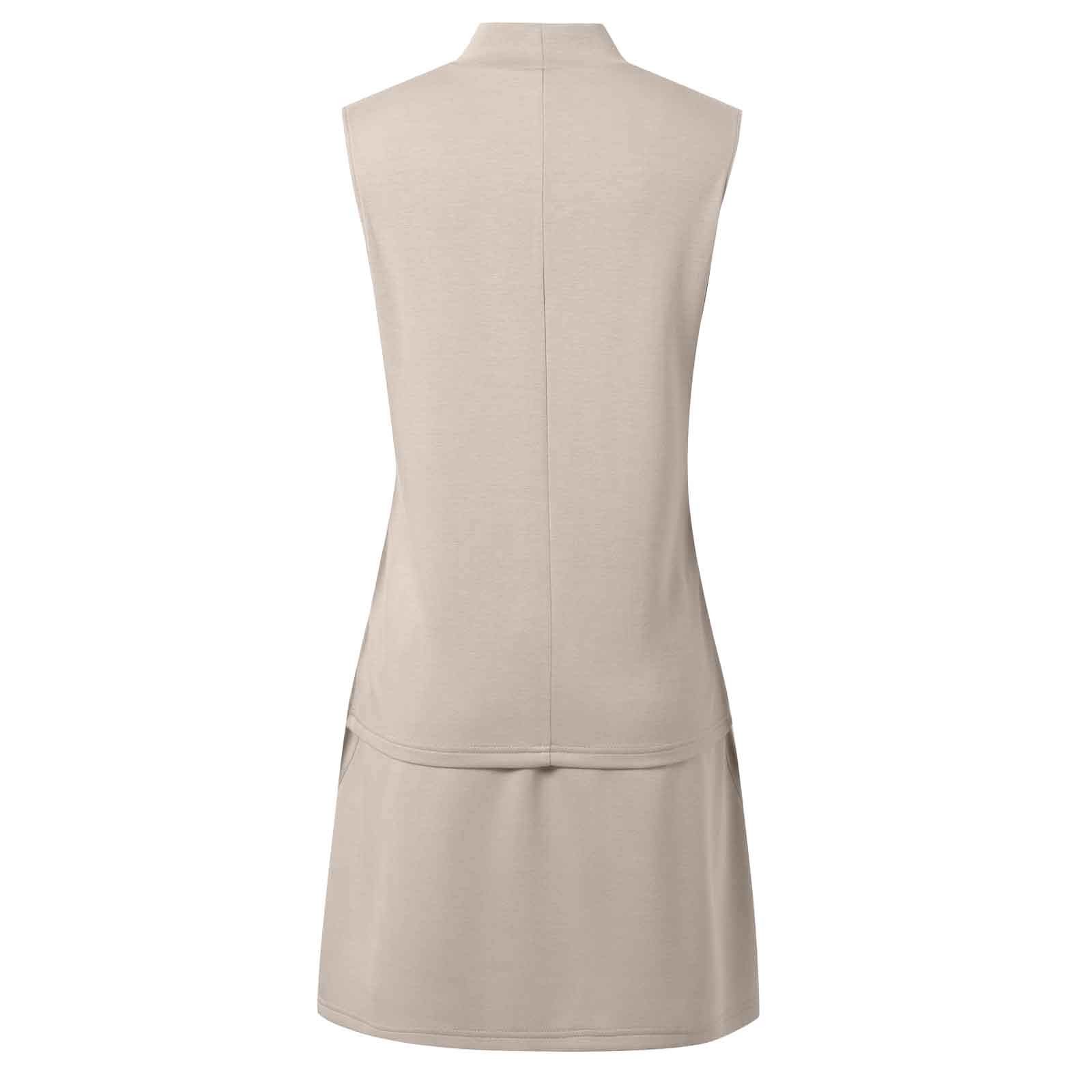 thumbnail image 5 of Conjunto de chaleco con cuello medio alto y falda de cintura alta para mujer: tejido transpirable, estilo versátil, 5 of 8